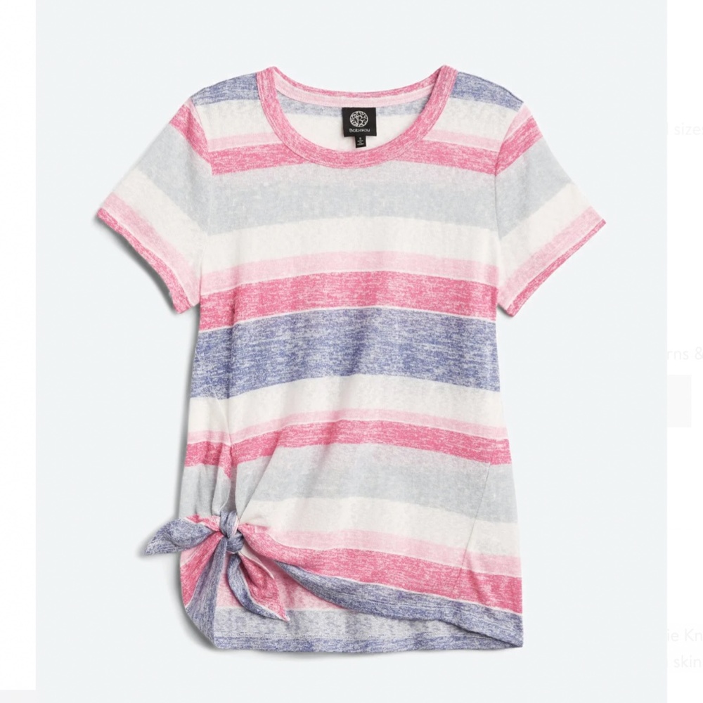 Bobeau Michelle Side Tie Knit Top, Size Medium